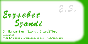 erzsebet szondi business card